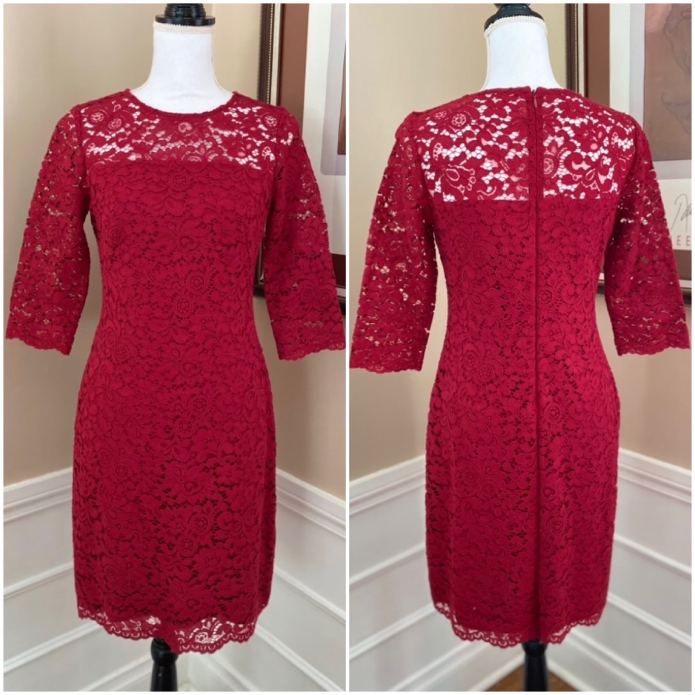 Lauren Ralph Lauren Garnet Lace Dress